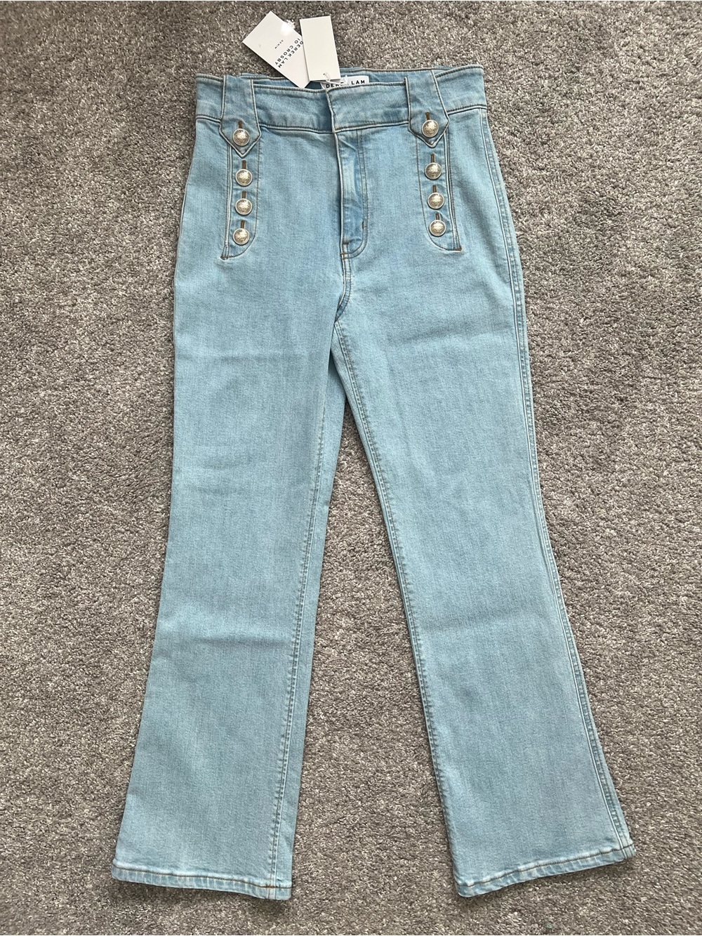 Derek Lam 10 Crosby Robertson sailor crop flare leg jeans NWT
